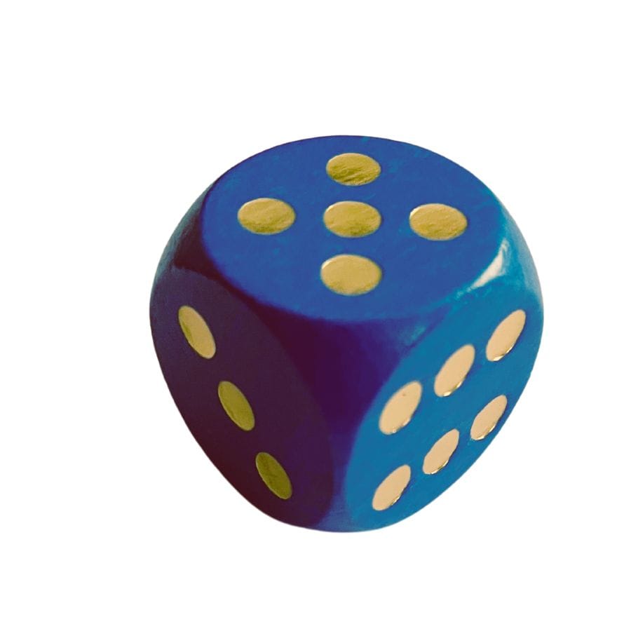weible Spiele Gesellschaftsspiel Blau Weible Holzwürfel 30 mm – Farbige Spielwürfel aus Ahornholz, ab 4 Jahre