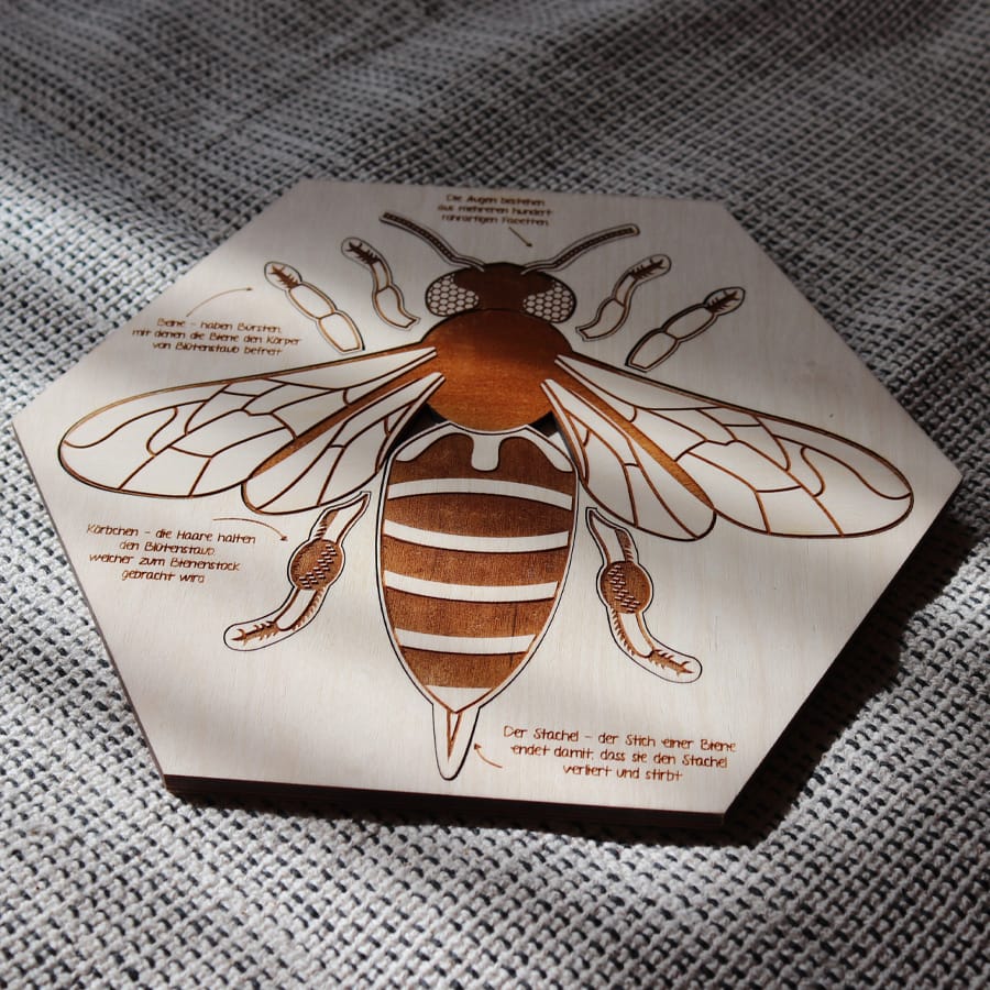 Stuka Puka Lernspielzeug Holzpuzzle "Fleißiges Bienchen"