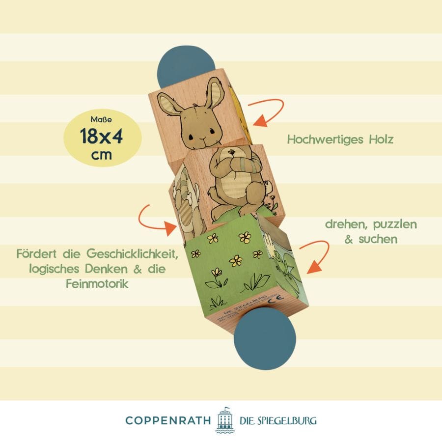 Spiegelburg Geschicklichkeitsspiele Spiegelburg Holz-Dreh-Puzzle „Liebling“ – Lernspielzeug ab 2 Jahren