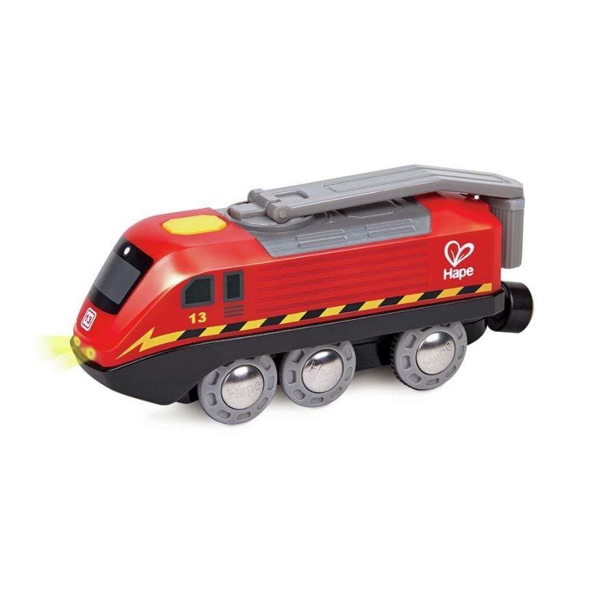 Hape Züge & Eisenbahnsets Hape – Aufladbare Lok, mit Kurbel & Lichtfunktion, ab 3 Jahre