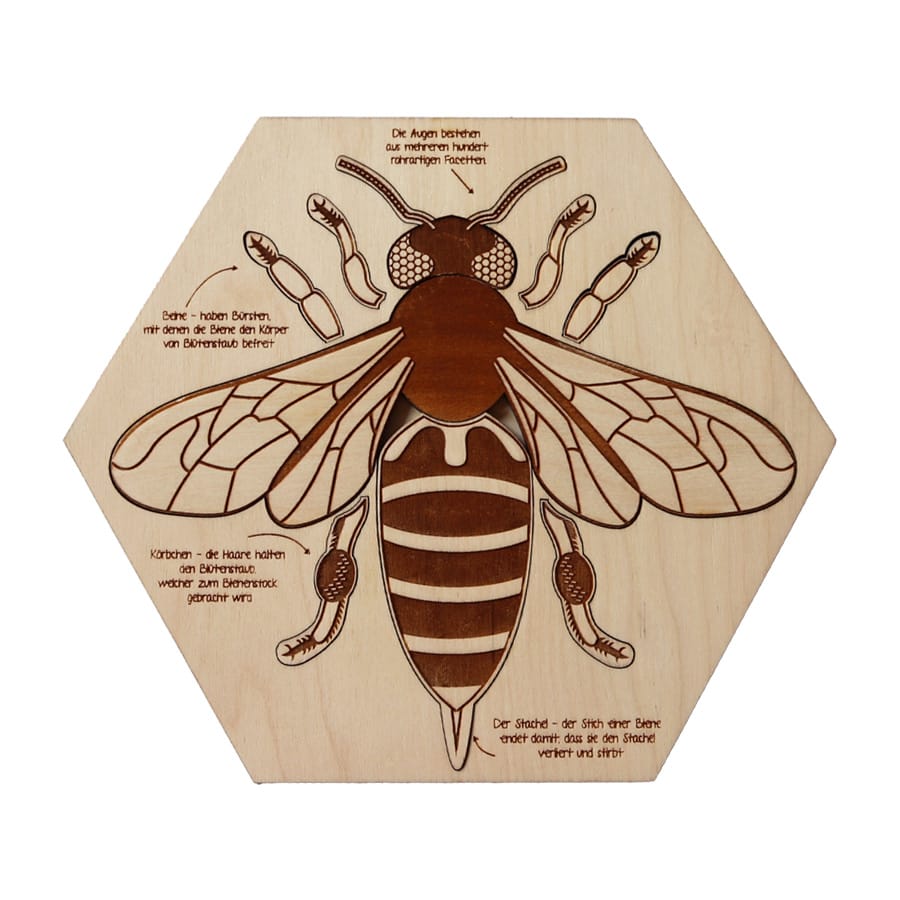 Stuka Puka Lernspielzeug Holzpuzzle "Fleißiges Bienchen"
