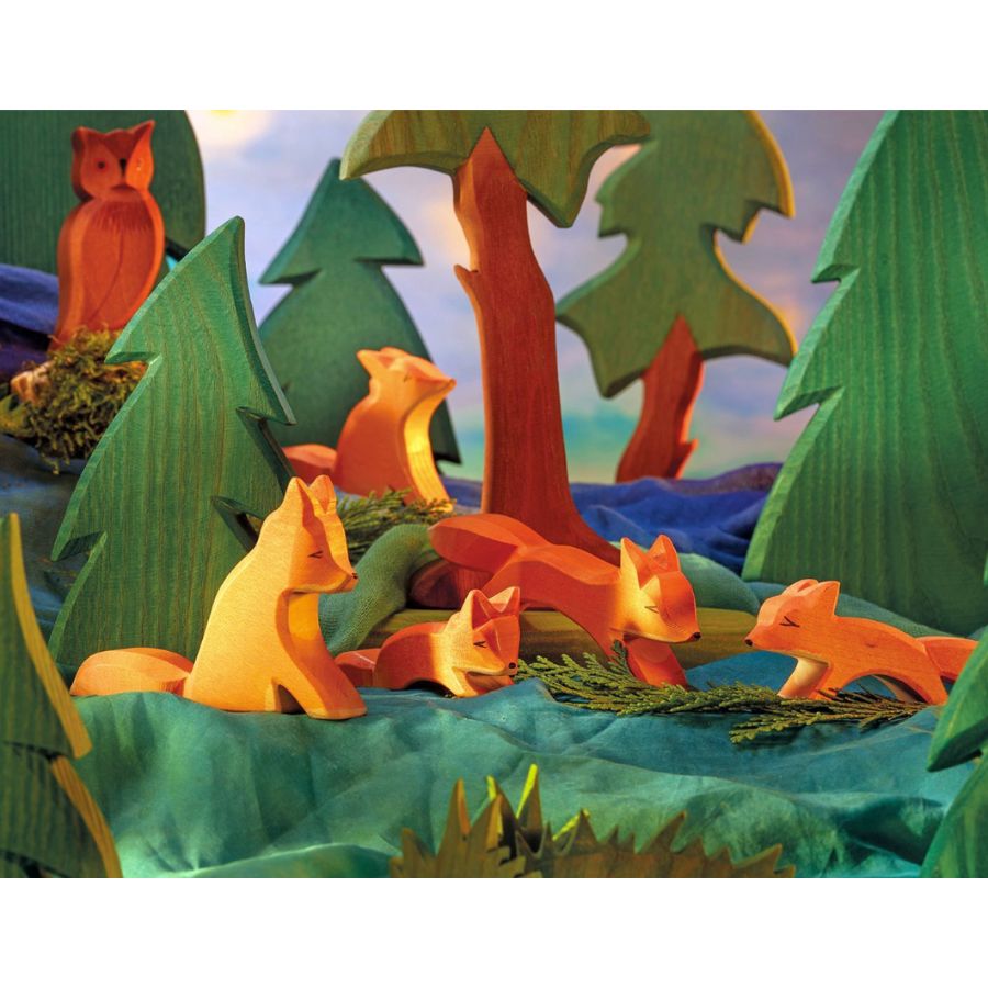 Ostheimer Fuchs klein laufend – Holzfigur, ab 3 Jahre