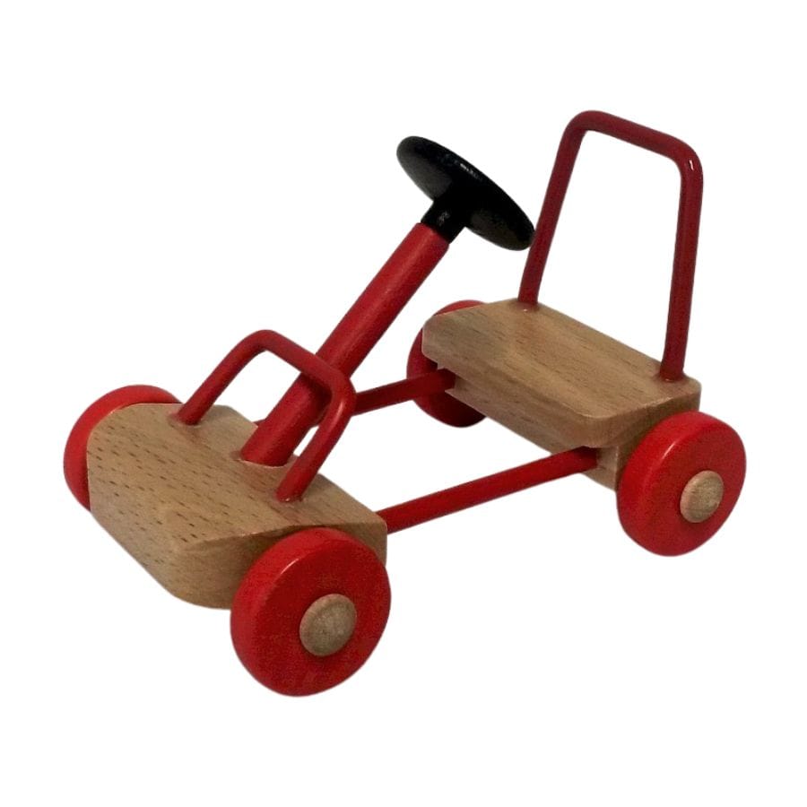 Annedore Krebs Puppenhaus-Zubehör Annedore Krebs Go-Kart aus Holz – für Puppenhaus-Püppchen Zubehör, ab 3 Jahre