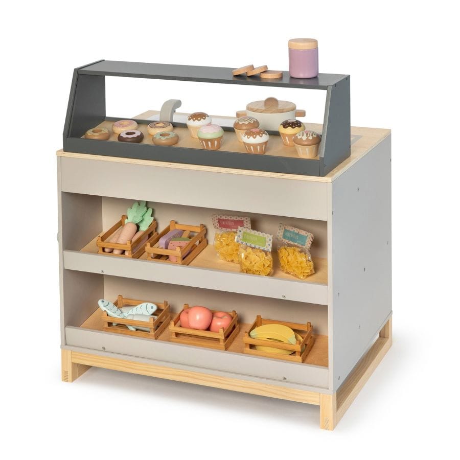 Musterkind Kinderküche Musterkind Spielküche & Kaufmannsladen Prunus – 2-in-1 aus Holz ab 3 Jahren