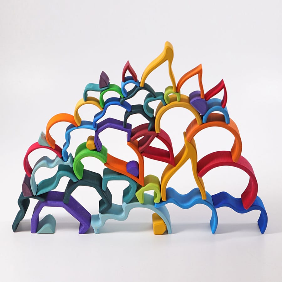 GRIMM'S Bausteine & Bauspielzeug Kleiner Regenbogen