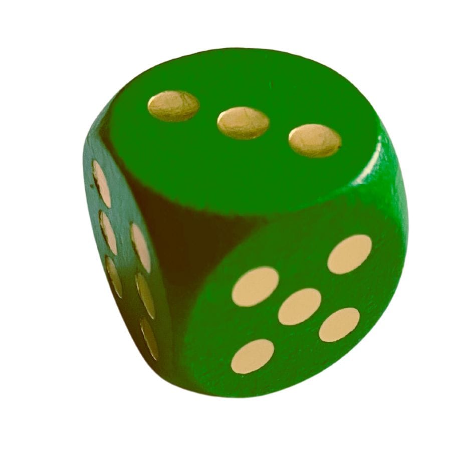 weible Spiele Gesellschaftsspiel Grün Weible Holzwürfel 30 mm – Farbige Spielwürfel aus Ahornholz, ab 4 Jahre