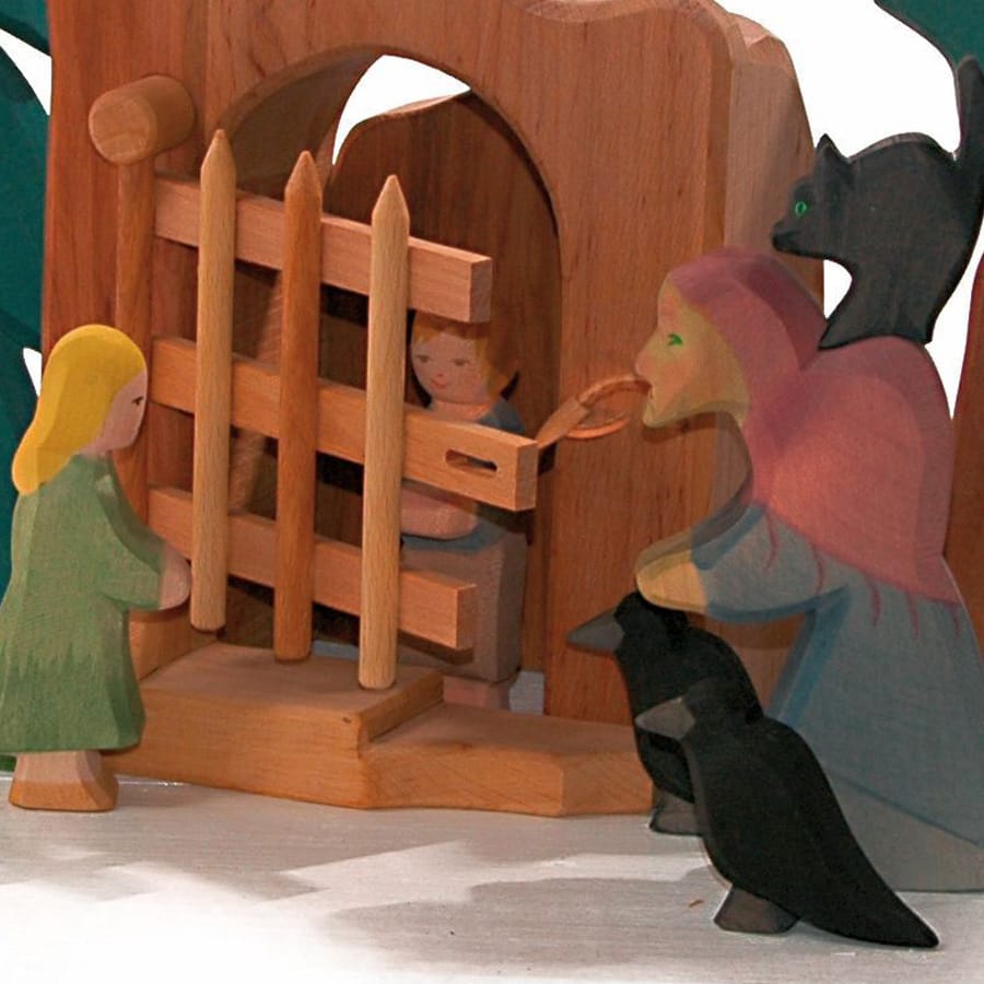 Ostheimer Holzfiguren Ostheimer Hexe mit Katze 2-teilig