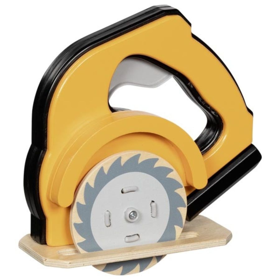 Goki Handkreissäge aus Holz mit Funktion, Spielzeug-Werkzeug ab 3 Jahren, 15,5 cm