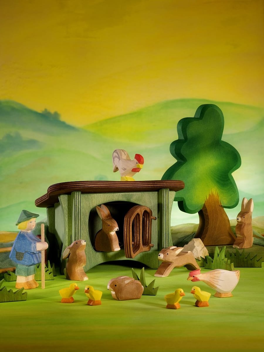 Ostheimer Holzfiguren Ostheimer Hase Ohr tief, Holztier, ab 3 Jahre