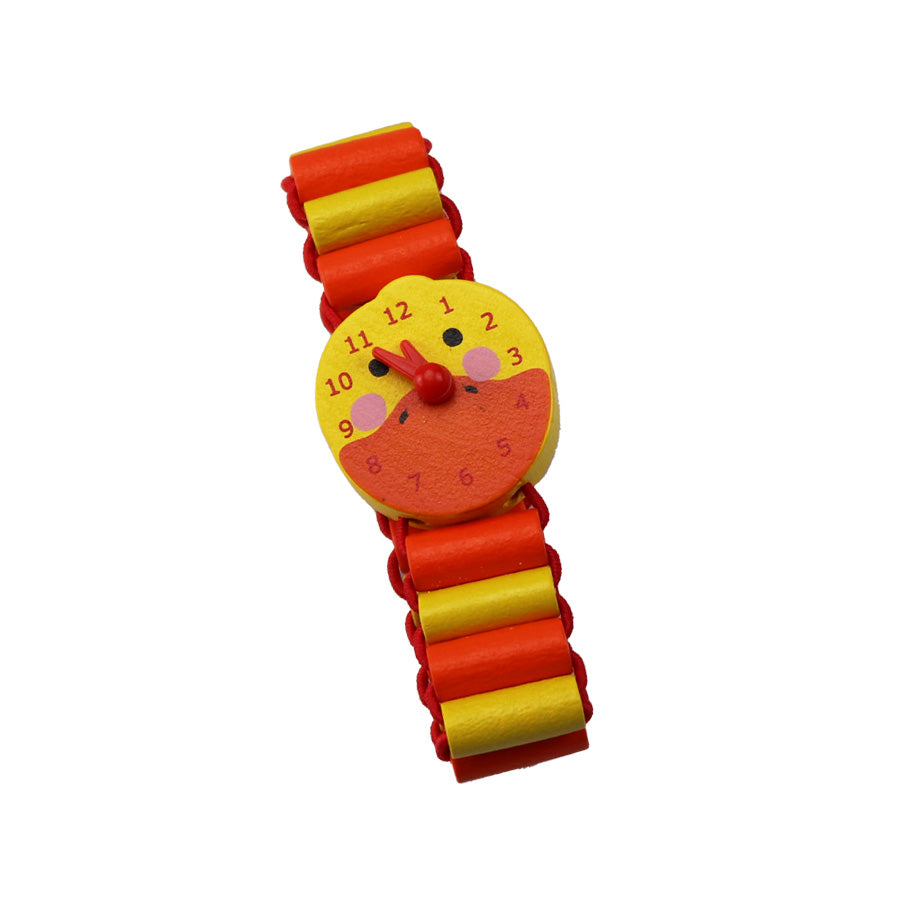 Holzuhr für Kinder Ente Lotte