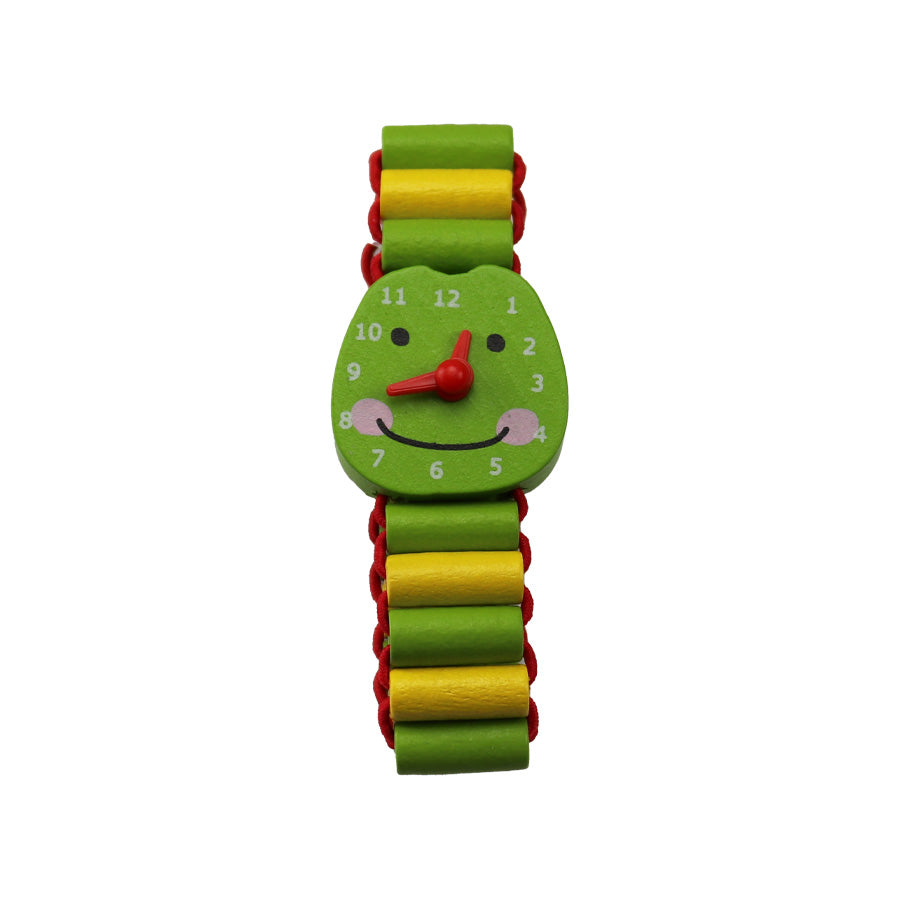 Holzuhr für Kinder Frosch Ole