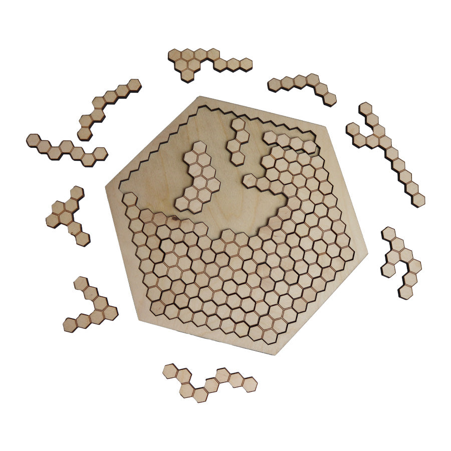 "Honeycomb" schwieriges Rätselpuzzle aus Holz von Stuka Puka