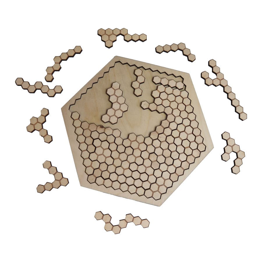 Stuka Puka Puzzles & Geduldspiele Holzpuzzle "Honigwabe"