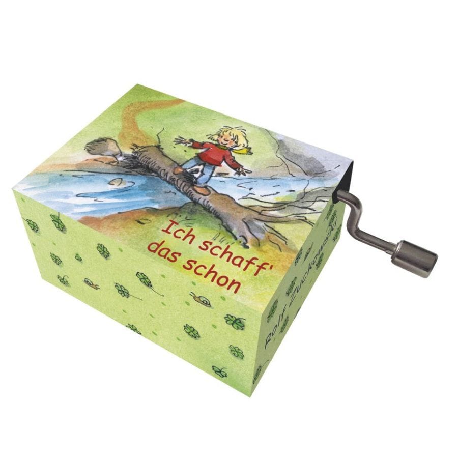 Fridolin Spieluhr Kurbelspieldose, Ich schaff das schon/Zuckowski, Spieluhr mit Resonanzboden