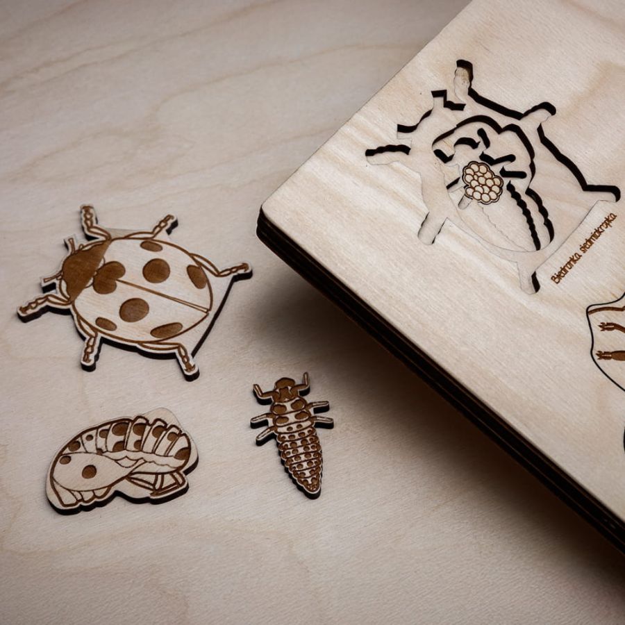 Sounds Wood Holzpuzzle „Bug’s Life“ – Insekten-Lebenszyklen, ab 5 Jahren