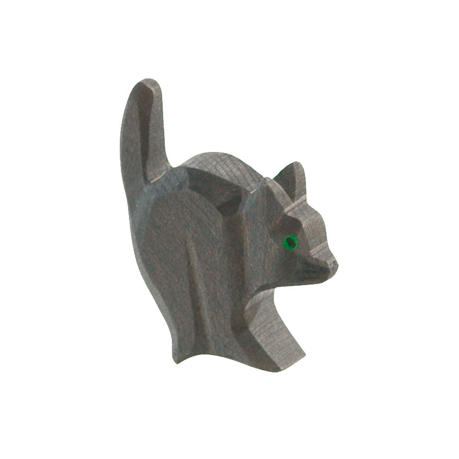 Katze der Hexe von Ostheimer Holzfigur