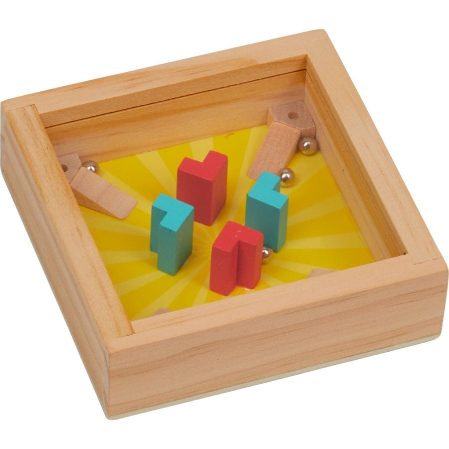 Spiegelburg Geschicklichkeitsspiele Gelb Spiegelburg Holz-Geduldsspiel Labyrinth – Konzentration & Geschick ab 4 Jahren