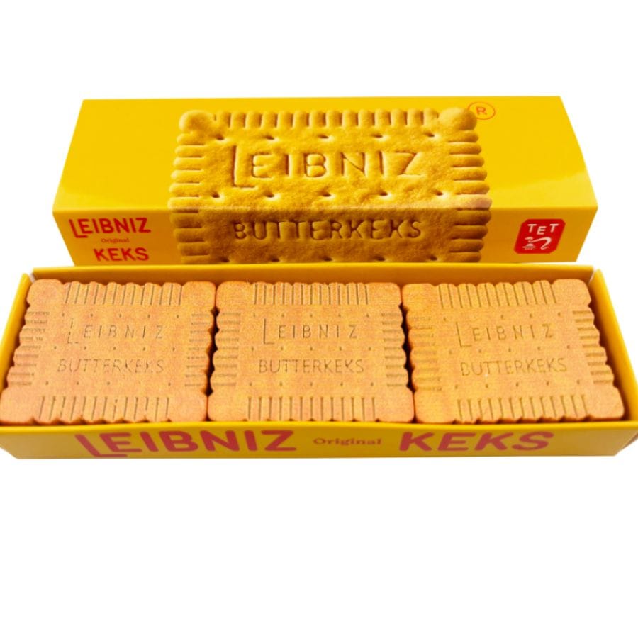 Tanner Spielzeuglebensmittel Leibniz Butterkekse aus Holz – Schiebekarton mit 6 Mini-Keksen – Tanner Kaufladen Zubehör ab 3 Jahren