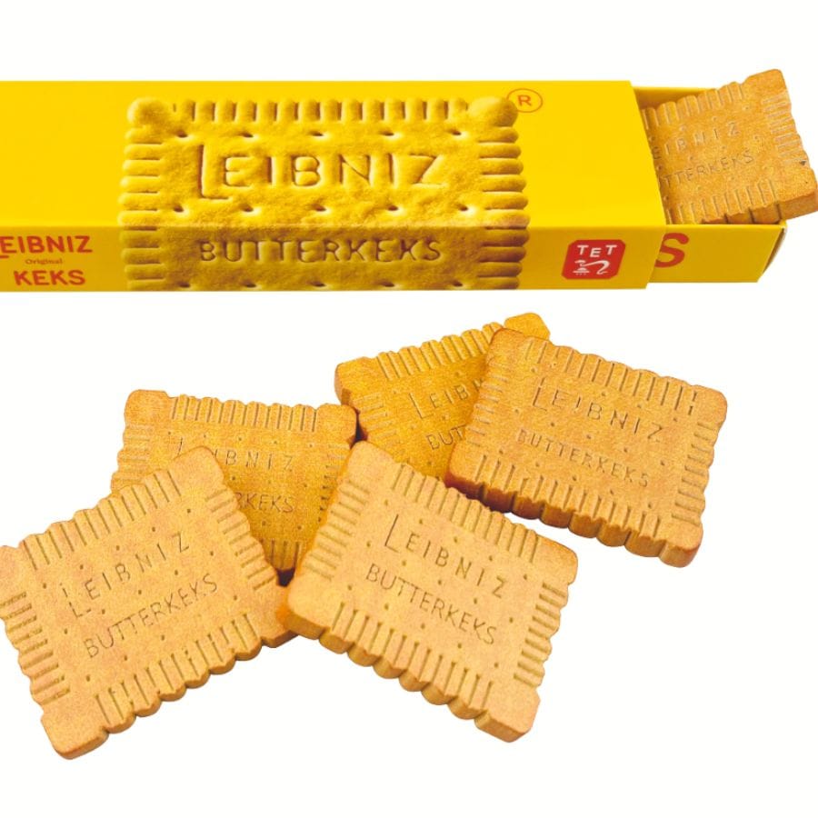 Tanner Spielzeuglebensmittel Leibniz Butterkekse aus Holz – Schiebekarton mit 6 Mini-Keksen – Tanner Kaufladen Zubehör ab 3 Jahren