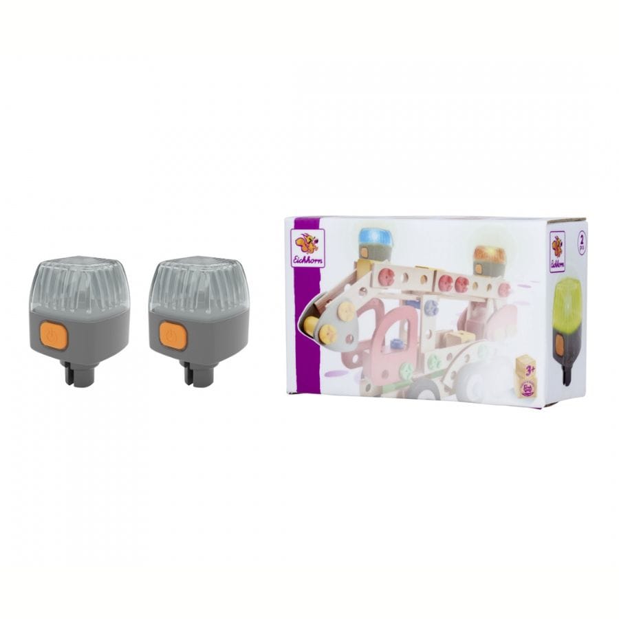 Eichhorn Bausteine & Bauspielzeug Eichhorn Constructor Licht-Set – 2 USB-Lichter mit 6 Funktionen – Zubehör ab 3 Jahren