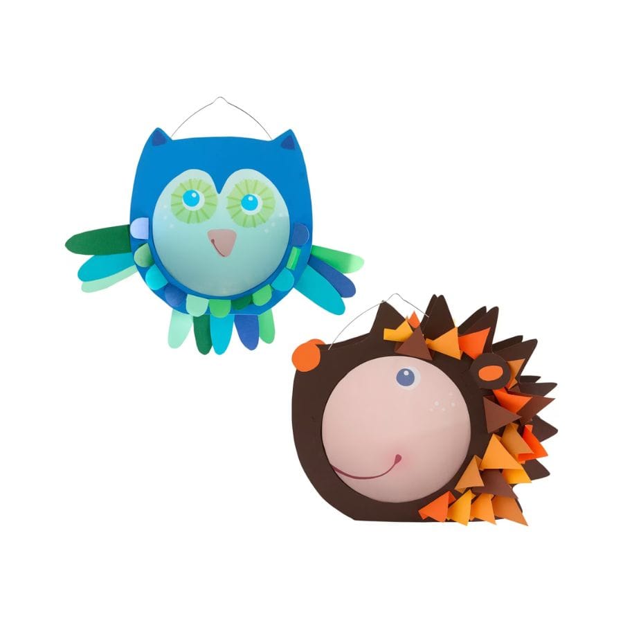HABA Kunst- & Bastelsets HABA Sachenmacher Klammerlaternen Eule & Igel – Bastelset Herbst ab 5 Jahren