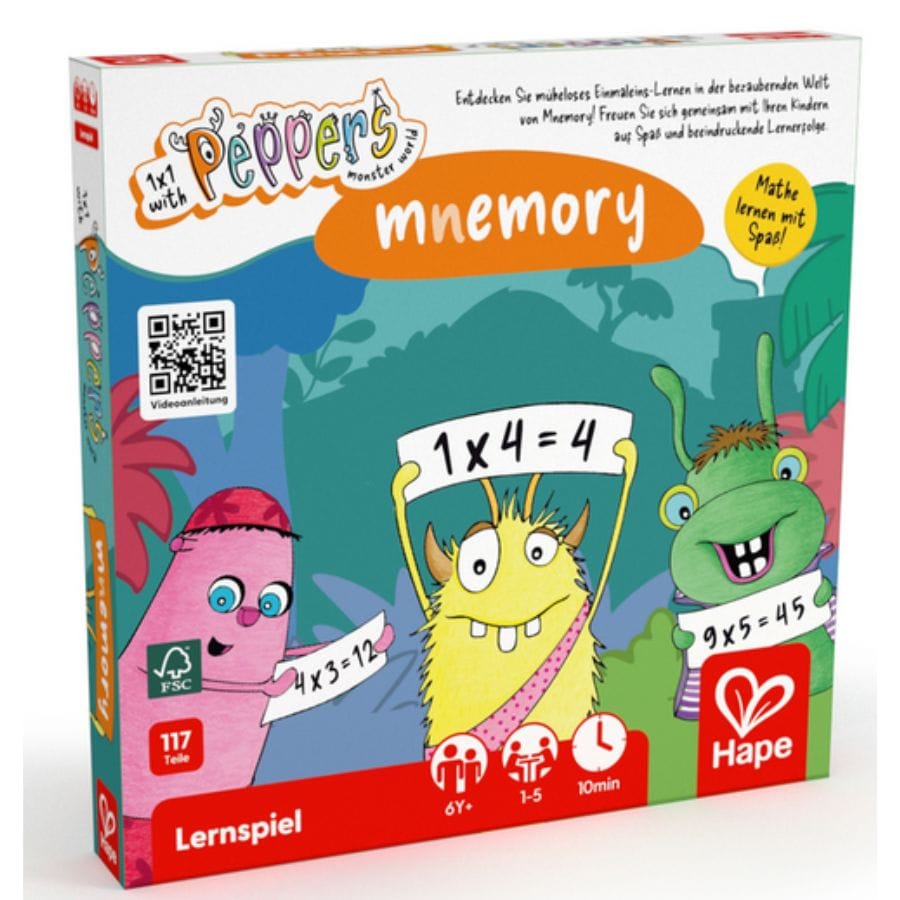 Hape Lernspielzeug Hape Peppers-Mathemonster – Einmaleins-Lernspiel für Kinder ab 6 Jahren