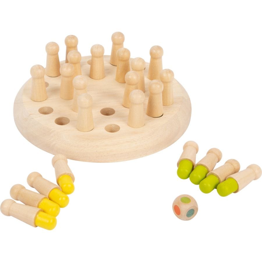 Legler Lernspielzeug small foot Farben-Memo – Lernspiel aus Holz ab 4 Jahren, Konzentration & Farberkennung