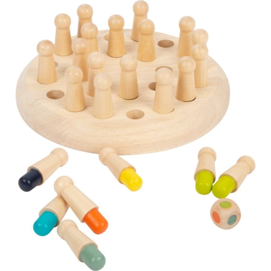 Legler Lernspielzeug small foot Farben-Memo – Lernspiel aus Holz ab 4 Jahren, Konzentration & Farberkennung