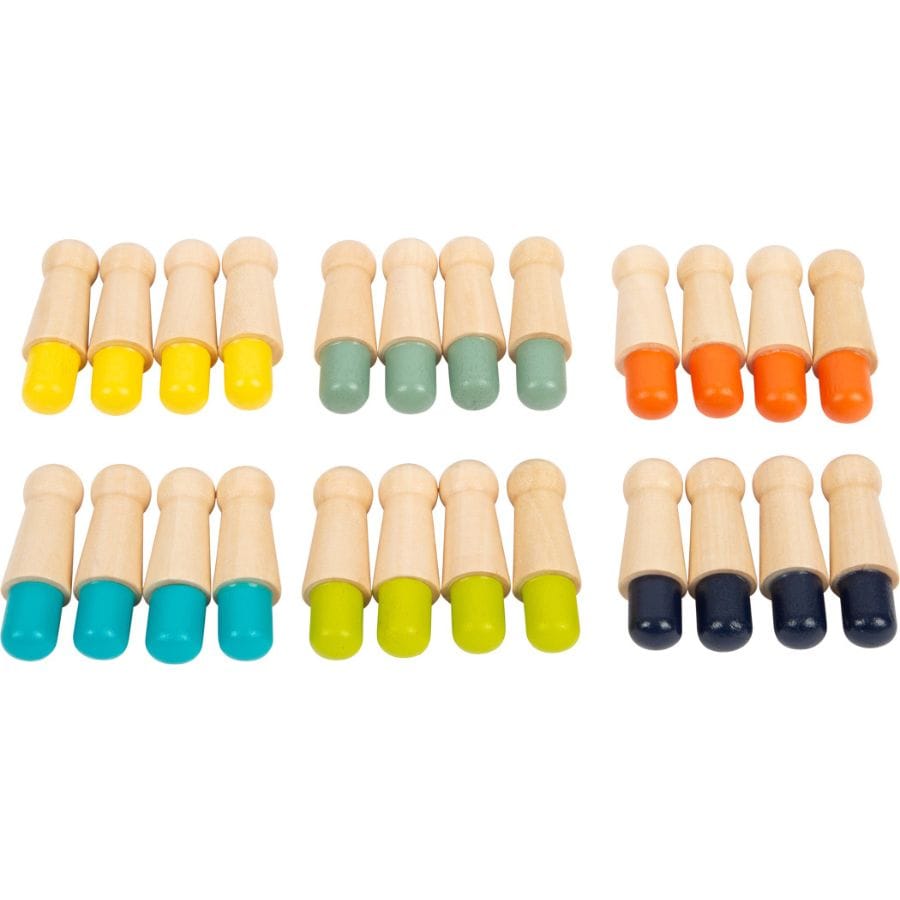 Legler Lernspielzeug small foot Farben-Memo – Lernspiel aus Holz ab 4 Jahren, Konzentration & Farberkennung
