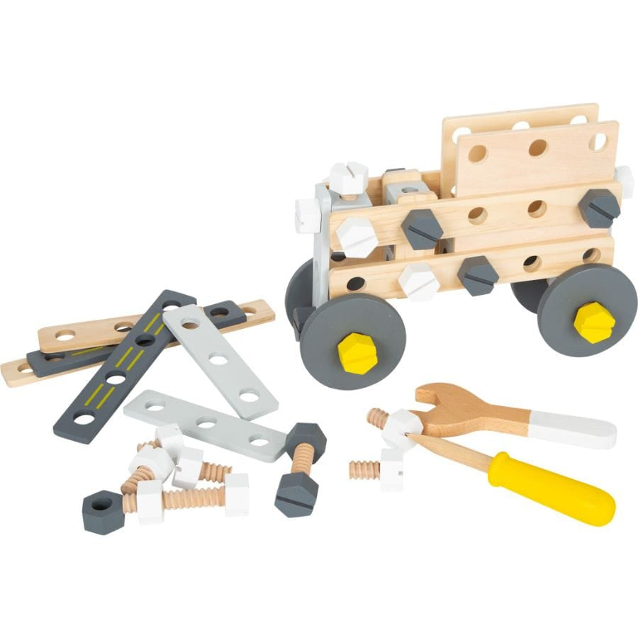 Legler Bausteine & Bauspielzeug small foot Miniwob Konstruktionsset – 67-teiliges Holz-Bauset für kleine Baumeister