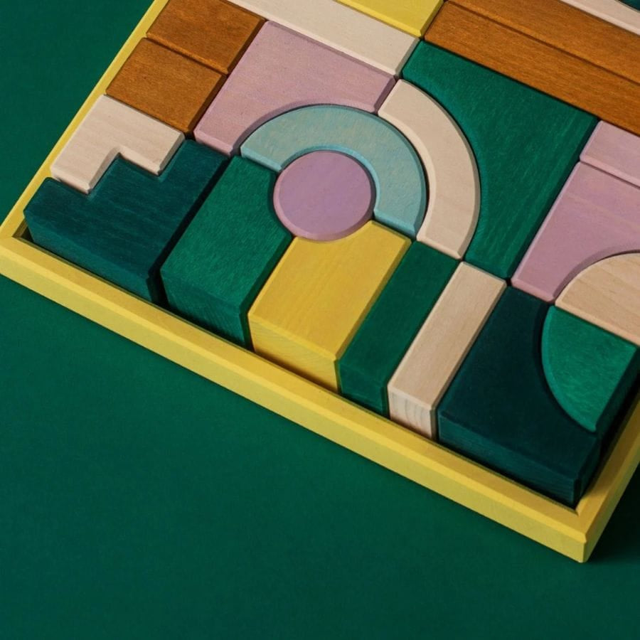 GRIMM'S Bausteine & Bauspielzeug Grimm’s Kleiner Baukasten Movement – Abstrakter Holzbaukasten, ab 1 Jahr