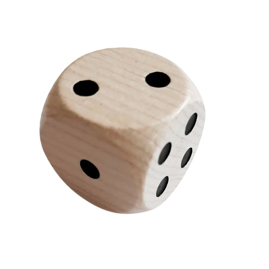weible Spiele Gesellschaftsspiel Naturholz Weible Holzwürfel 30 mm – Farbige Spielwürfel aus Ahornholz, ab 4 Jahre