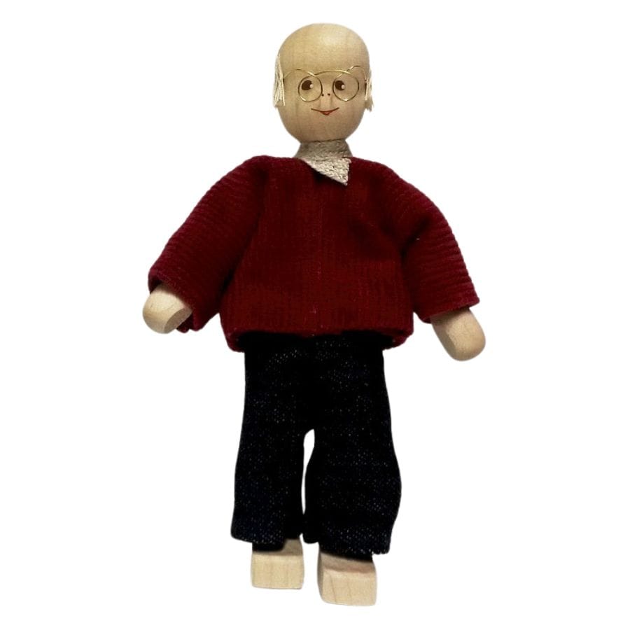 Annedore Krebs Puppen, Spielkombinationen & Spielzeugfiguren Opa mit roter Jacke