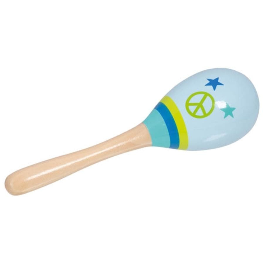 Goki Lernspielzeug Goki Maracas aus Holz „Peace“ ab 3 Jahren – Rhythmus & Musikspielzeug