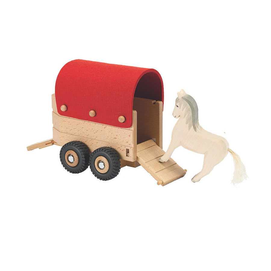Pferd und Pferdeanhänger von Ostheimer