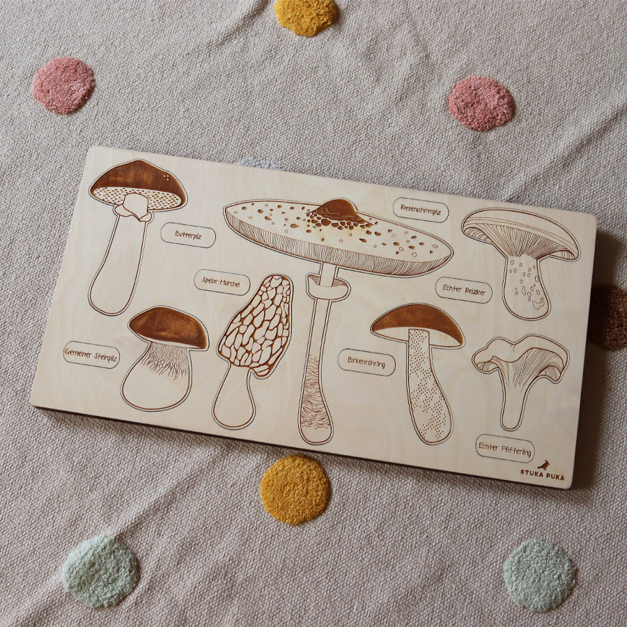 Stuka Puka Holzpuzzle "Spring Up Like Mushrooms"