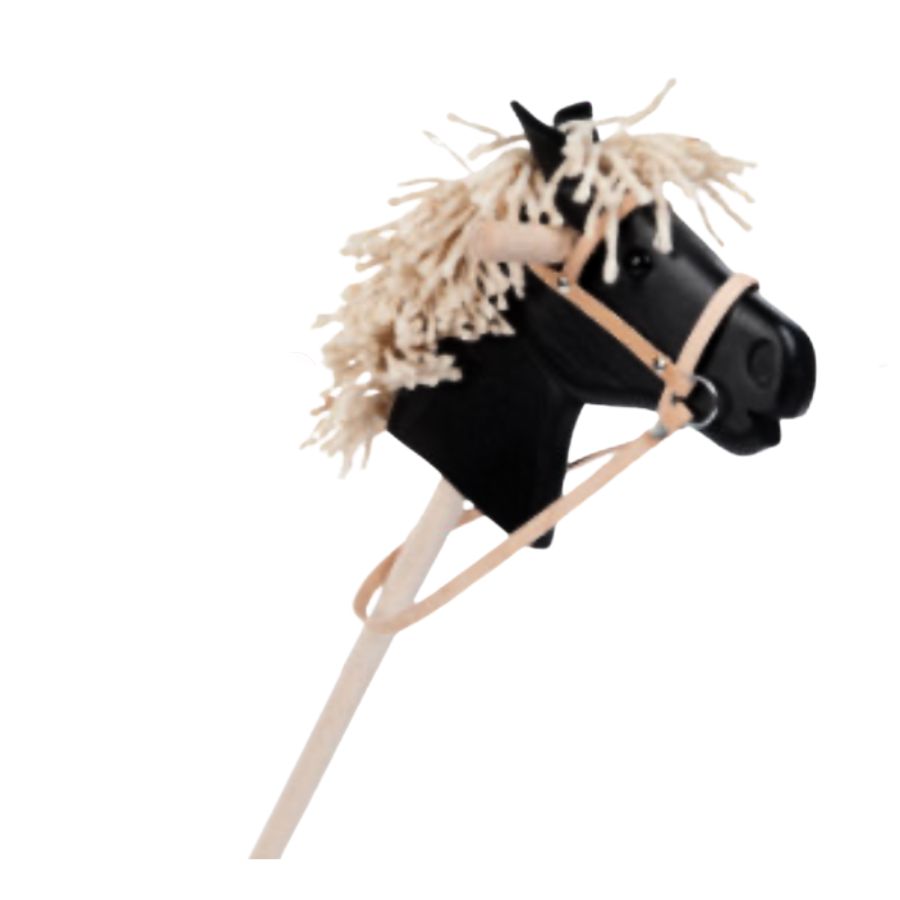 Jamso Haflinger u. Rappe Steckenpferd aus Holz mit Schafschurwolle – Handgefertigter Reitspaß ab 3 Jahren