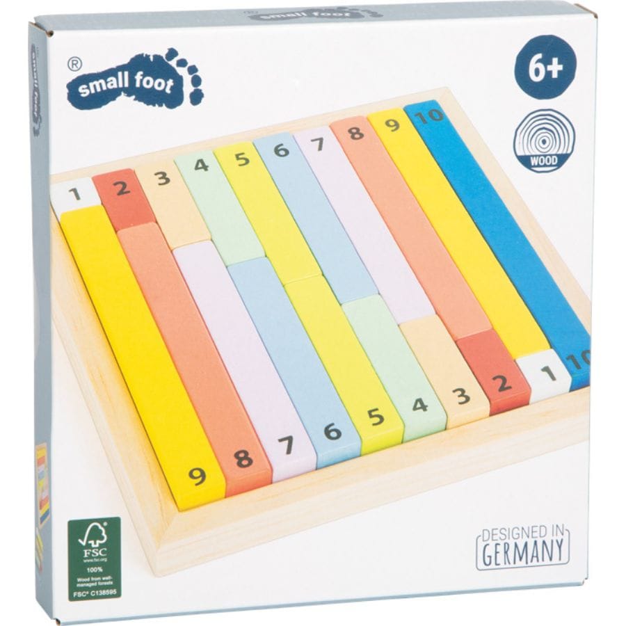 Legler Lernspielzeug small foot Rechenstäbchen „Educate“ – Lernspiel aus Holz ab 6 Jahren, Zahlen & Mathematik