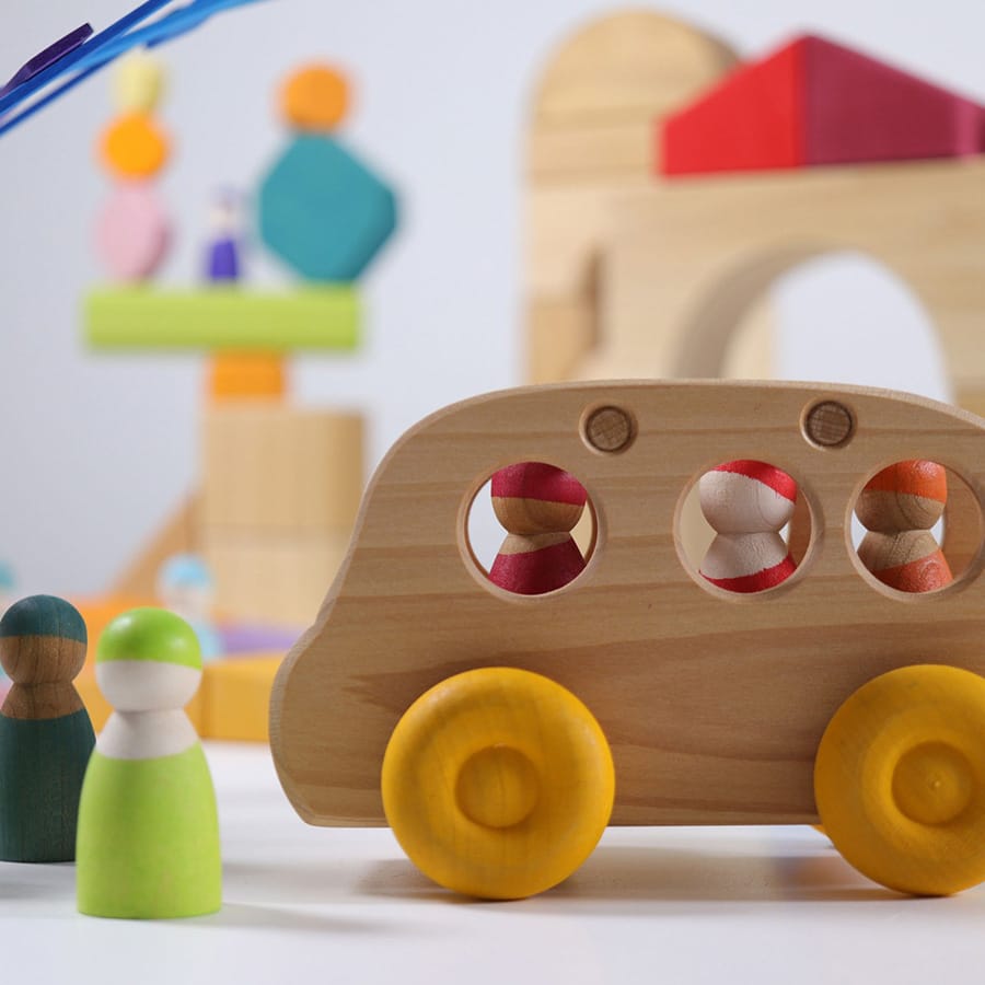 GRIMM'S Action- & Spielzeugfiguren Grimm's Regenbogenfreunde aus Holz, Made in Germany, ab 1 Jahr