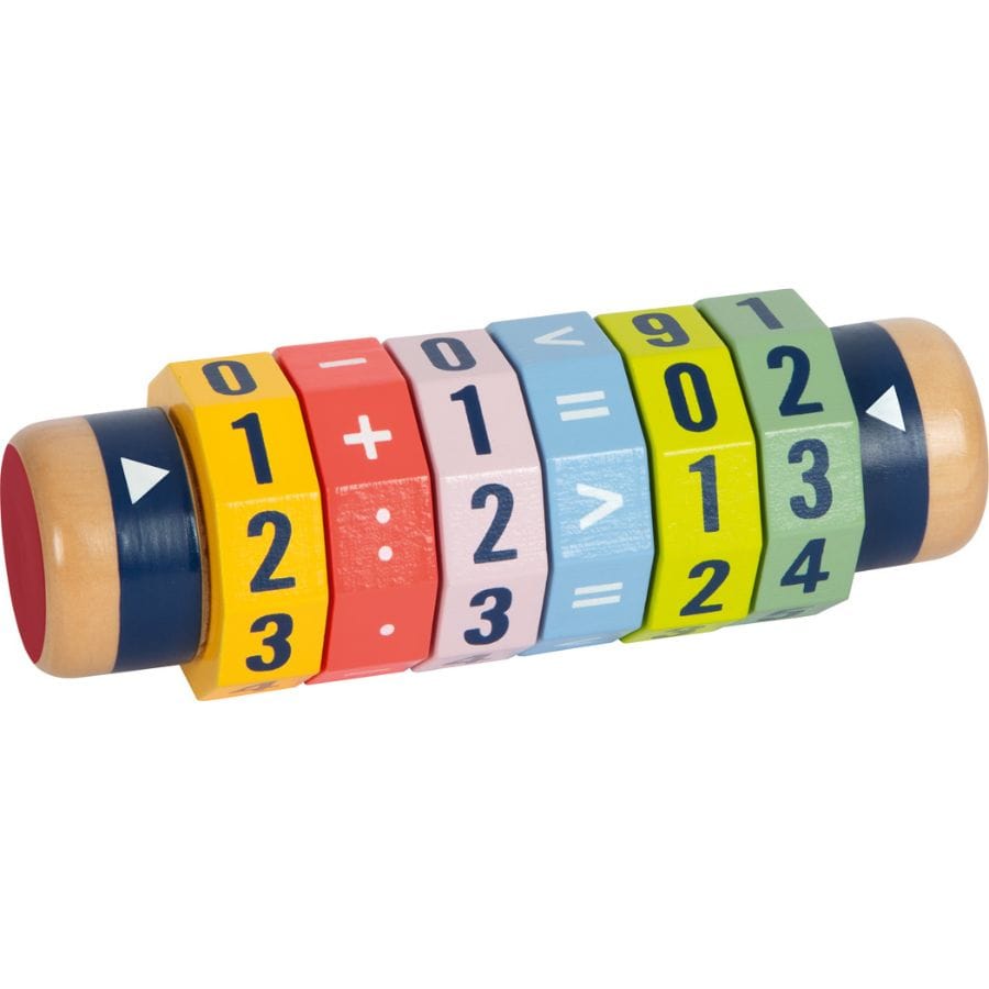 Legler Lernspielzeug small foot Rechenrolle „Kleines 1x1“ – Holz-Lernspiel ab 6 Jahren für spielerisches Rechnen