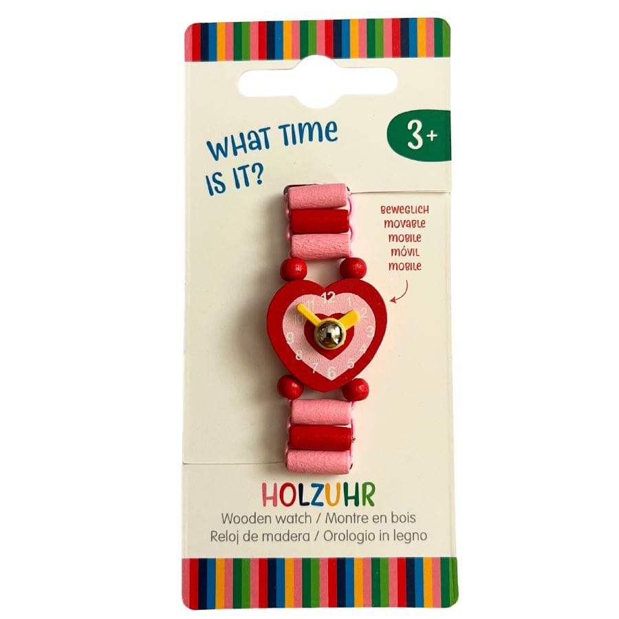 Goki Kinderschmuck Goki Holzuhr mit elastischem Armband und beweglichen Zeigern, ab 3 Jahre