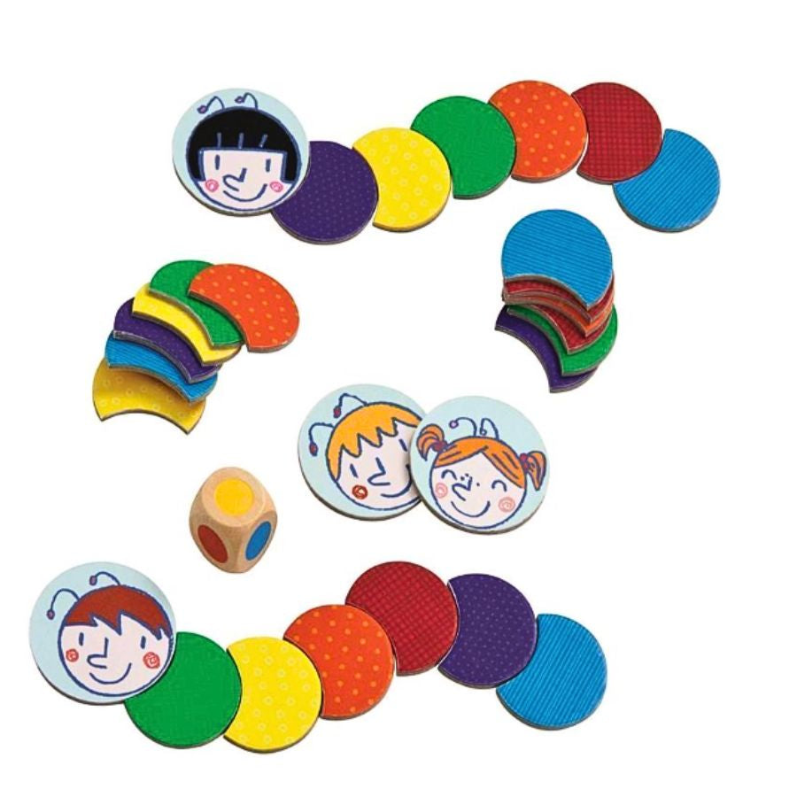 HABA Raupenwürfeln – Farbenfrohes Würfelspiel für Kinder, ab 3 Jahre