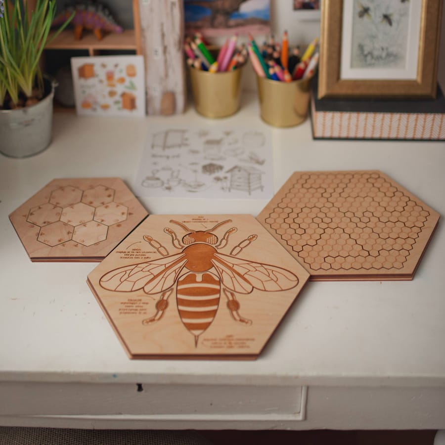 Stuka Puka Puzzles & Geduldspiele Holzpuzzle "Honigwabe"