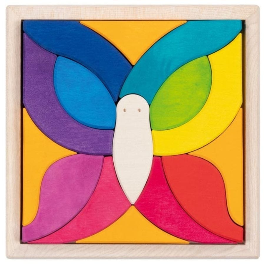 Goki Legespiele goki Legespiel Schmetterling Mariposa aus Holz – Kreatives Puzzle ab 2 Jahren