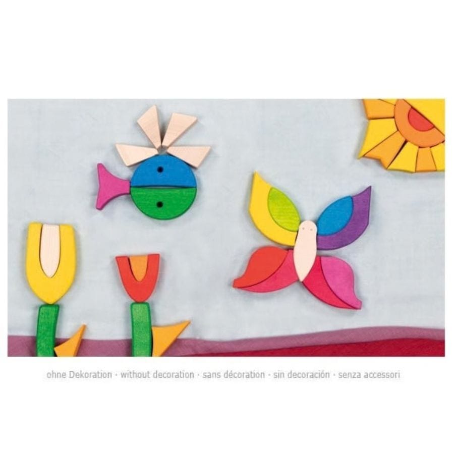 Goki Legespiele goki Legespiel Schmetterling Mariposa aus Holz – Kreatives Puzzle ab 2 Jahren