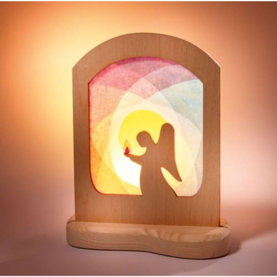 Ostheimer Ostheimer Weihnachten Schutzengel Ostheimer Transparente, Silhouetten mit farbigem Hintergrund, Aufsteller und Kerzenhalter