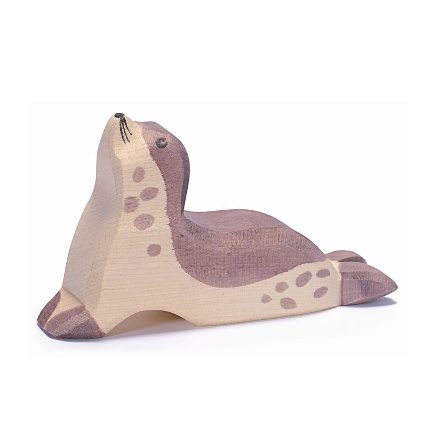 Ostheimer Holzfiguren Ostheimer Ostheimer Seehund Kopf hoch, aus Holz, ab 3 Jahre - Made in Germany