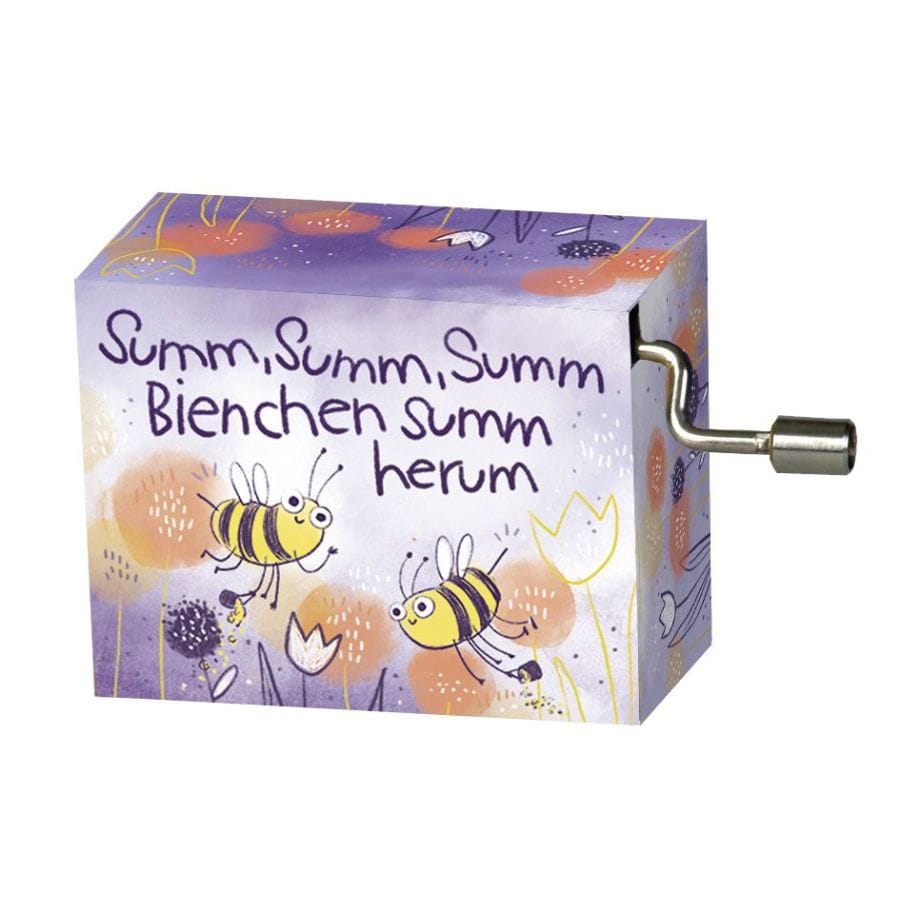 Fridolin Spieluhr Kurbelspieldose "Summ, Summ, summ, Bienchen", Spieluhr auf Resonanzholz