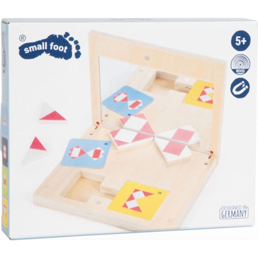 Legler Lernspielzeug small foot Symmetriespiel „Educate“ – Lernspiel ab 6 Jahren, Holz & Spiegel