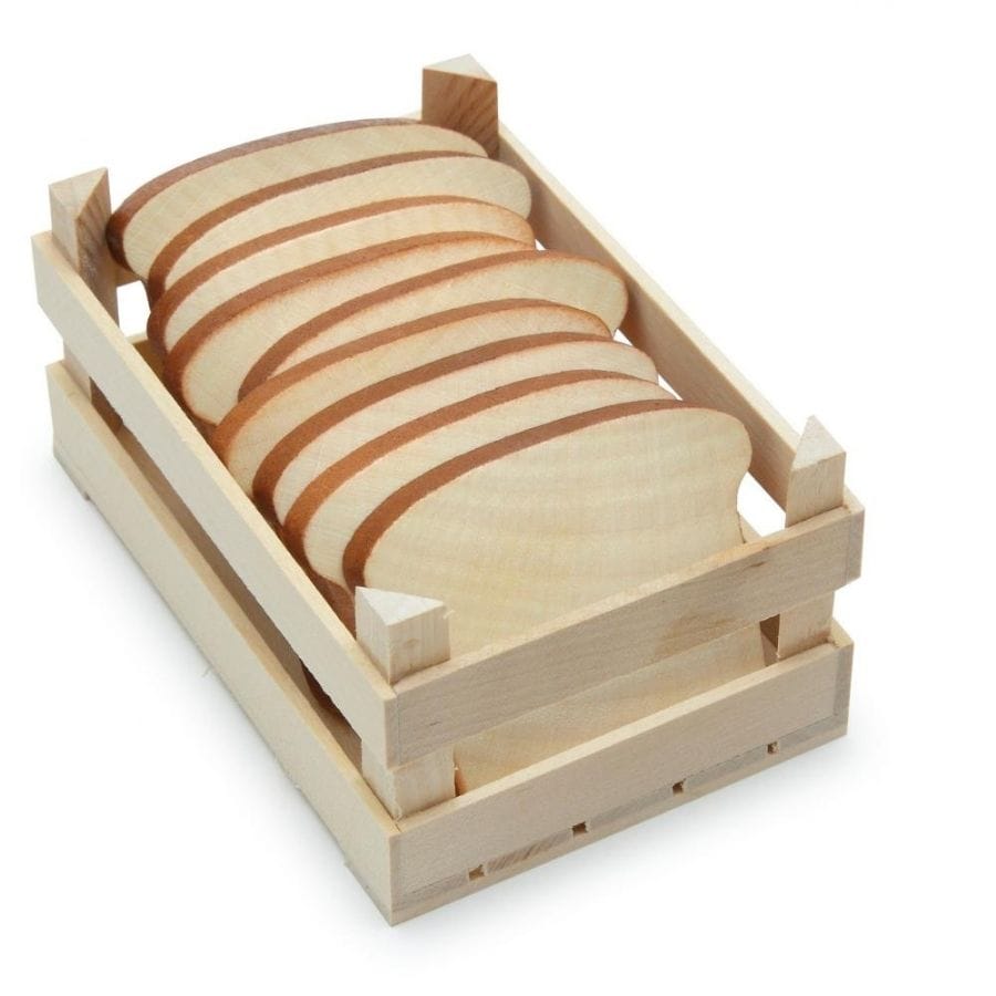 Erzi Kaufladenzubehör Erzi Toastbrotscheibe aus Holz – für Kaufladen & Kinderküche, ab 3 Jahre